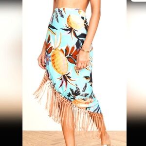 Farm Rio Pineapple Sarong Wrap Cover-up, Reversible